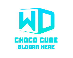 Cube Letter WD logo design