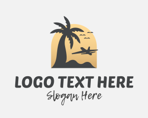 Sunrise - Tropical Beach Travel logo design