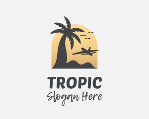 Tropical Beach Travel logo design