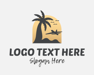 Travel - Tropical Beach Travel logo design