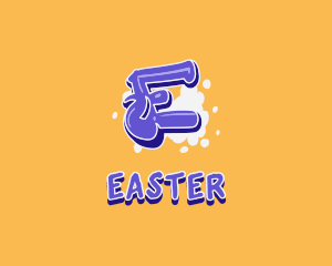 Rapper - Blockbuster Graffiti Letter E logo design