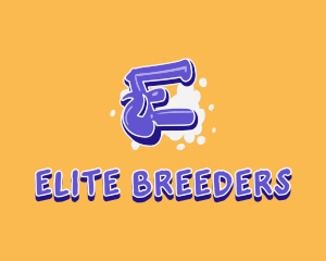 Blockbuster Graffiti Letter E logo design