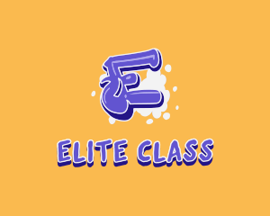 Blockbuster Graffiti Letter E logo design