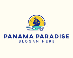 Sea Sailing Boat  logo design