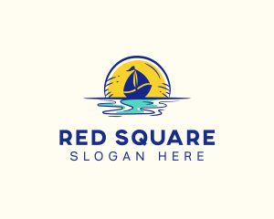 Sea Sailing Boat  logo design