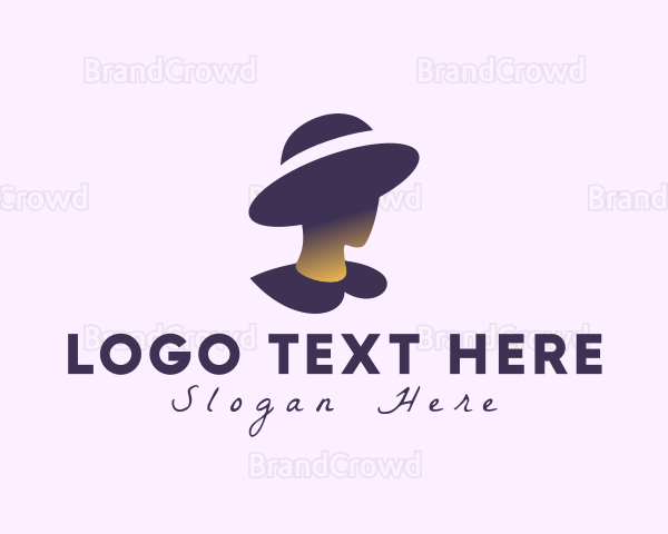 Mysterious Woman Hat Logo
