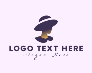 Classical - Mysterious Woman Hat logo design