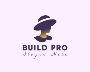 Mysterious Woman Hat Logo