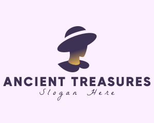 Mysterious Woman Hat logo design