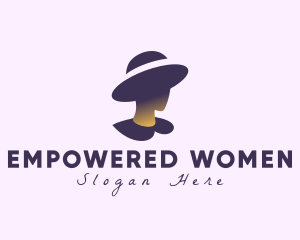 Mysterious Woman Hat logo design