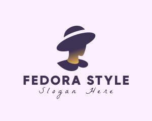 Mysterious Woman Hat logo design