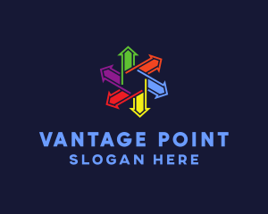 Point - Colorful Direction Community logo design