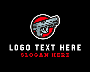 Gun Store - Police Pistol Gun logo design