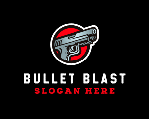 Ammunition - Police Pistol Gun logo design