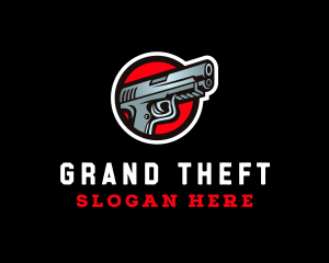 Police Hat - Police Pistol Gun logo design
