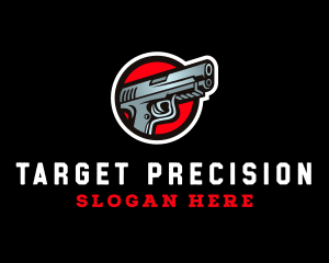 Shooting - Police Pistol Gun logo design