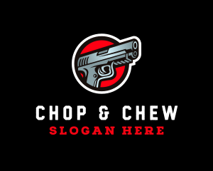 Gun - Police Pistol Gun logo design