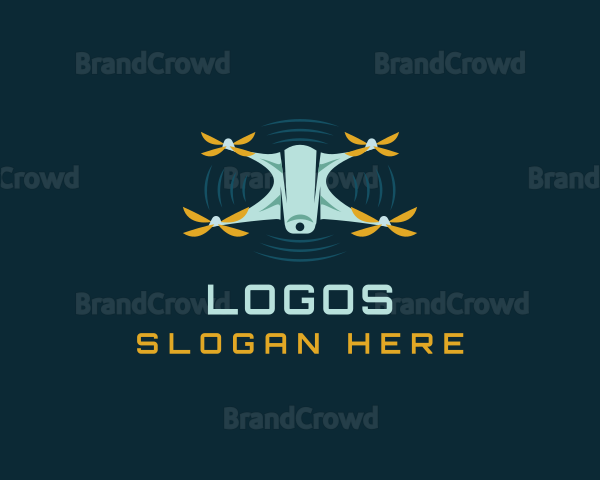 Flying Drone Quadcopter Logo