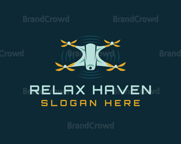 Flying Drone Quadcopter Logo