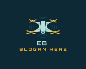 Flying Drone Quadcopter Logo