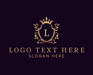 Luxury Shield Crown Logo