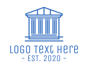 Legal - Blue Greek Legal House logo design