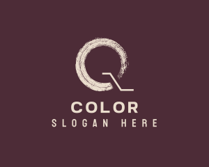 Skincare - Paint Stroke Letter Q logo design