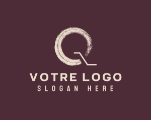 Luxe - Paint Stroke Letter Q logo design