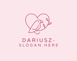 Lovely - Bird Heart Branch logo design