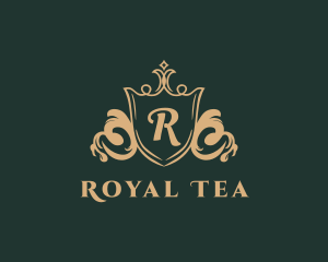 Golden Royal Shield logo design