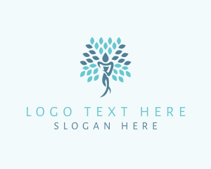 Learning Center - Human Fitness Tree logo design