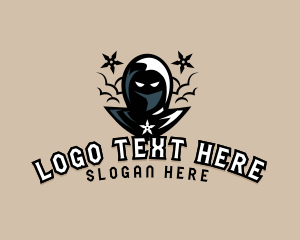 Stealth - Ninja Hoodie Shuriken logo design
