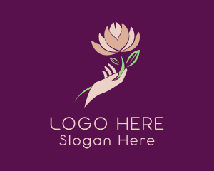 Lotus - Beauty Lotus Hand logo design