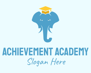 Graduation - Graduation Cap Elephant logo design
