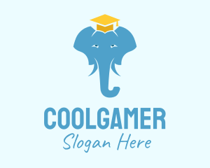 Study Center - Graduation Cap Elephant logo design