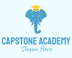 Graduation - Graduation Cap Elephant logo design