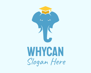 Jungle - Graduation Cap Elephant logo design