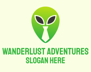 Green Alien Tie  Logo