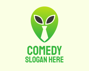 Green Alien Tie  Logo