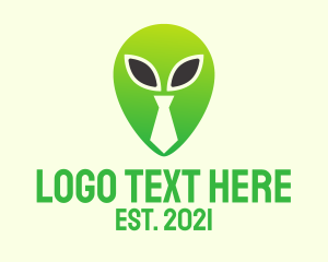 Online Game - Green Alien Tie logo design