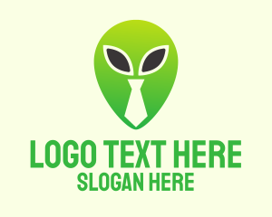 Green Alien Tie  Logo