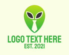 Employee - Green Alien Tie logo design