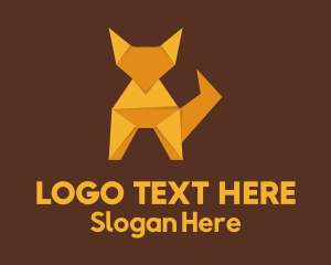 Orange Fox Origami Logo