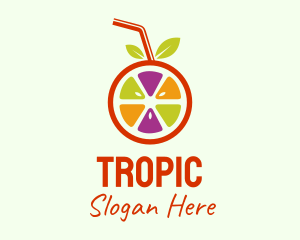 Tropical Juice Drink logo design