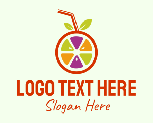 Tropical Fruit - Tropical Juice Drink logo design