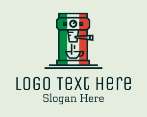 Italy - Italian Coffee Machine logo design