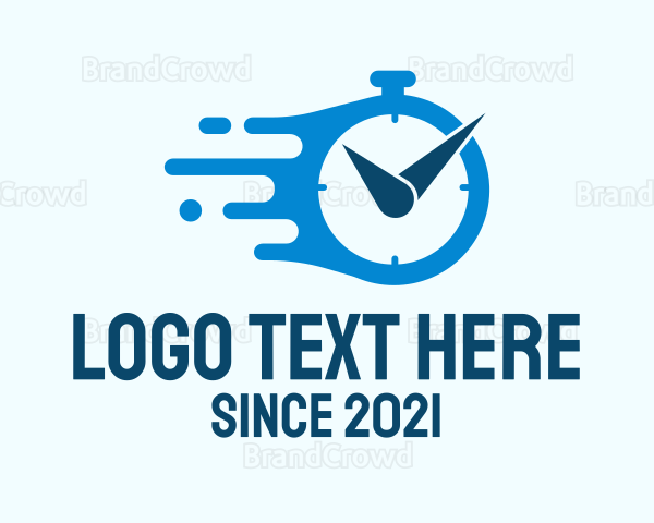 Blue Stop Watch Logo