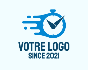 Sporting Goods - Blue Stop Watch logo design