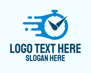 Blue Stop Watch Logo