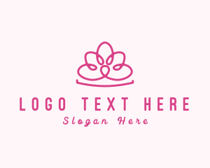 Tiara - Beauty Floral Crown logo design